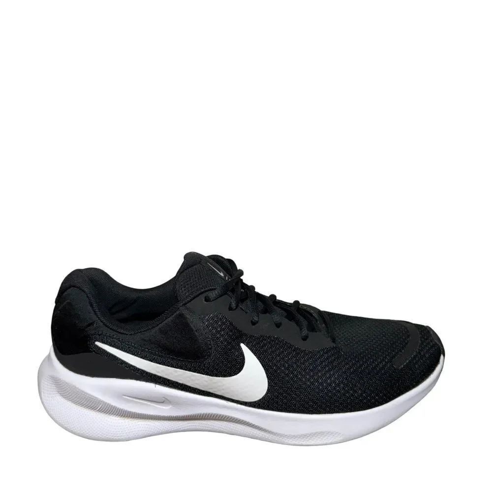 Nike Men's Black Running Shoes with White Swoosh size 11